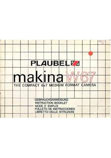 Plaubel Makina 67 W manual. Camera Instructions.